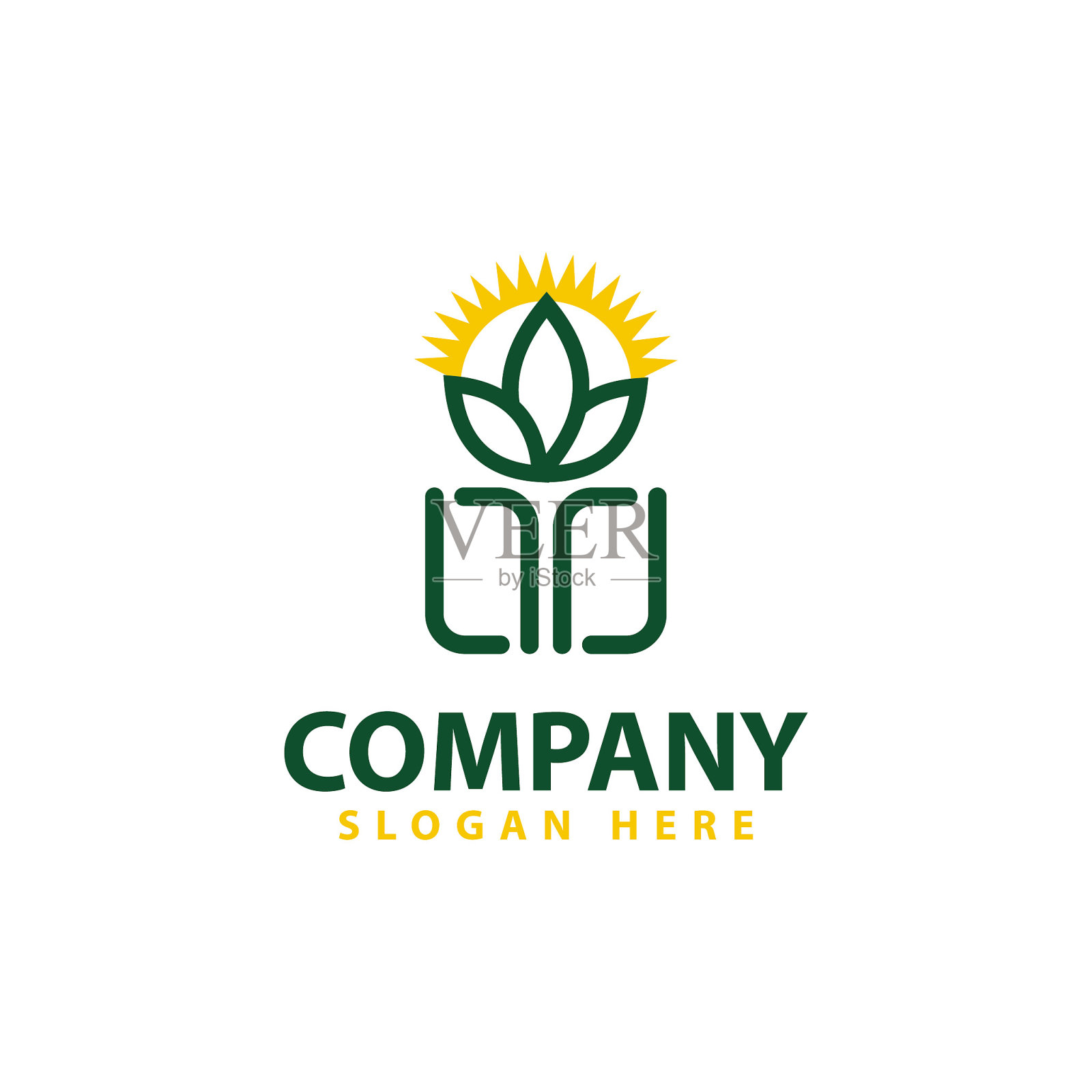 生态绿色图标模板设计矢量图标插图插画图片素材