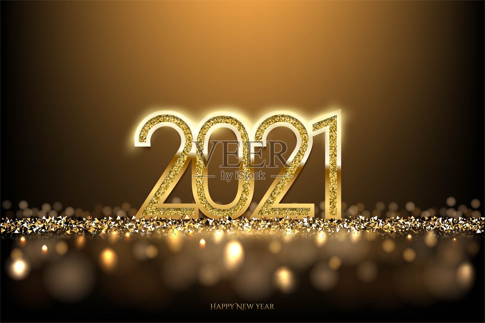 2021年新年横幅矢量模板。寒假到了，圣诞节恭喜了。节日明信片，豪华贺卡的概念。插画图片素材