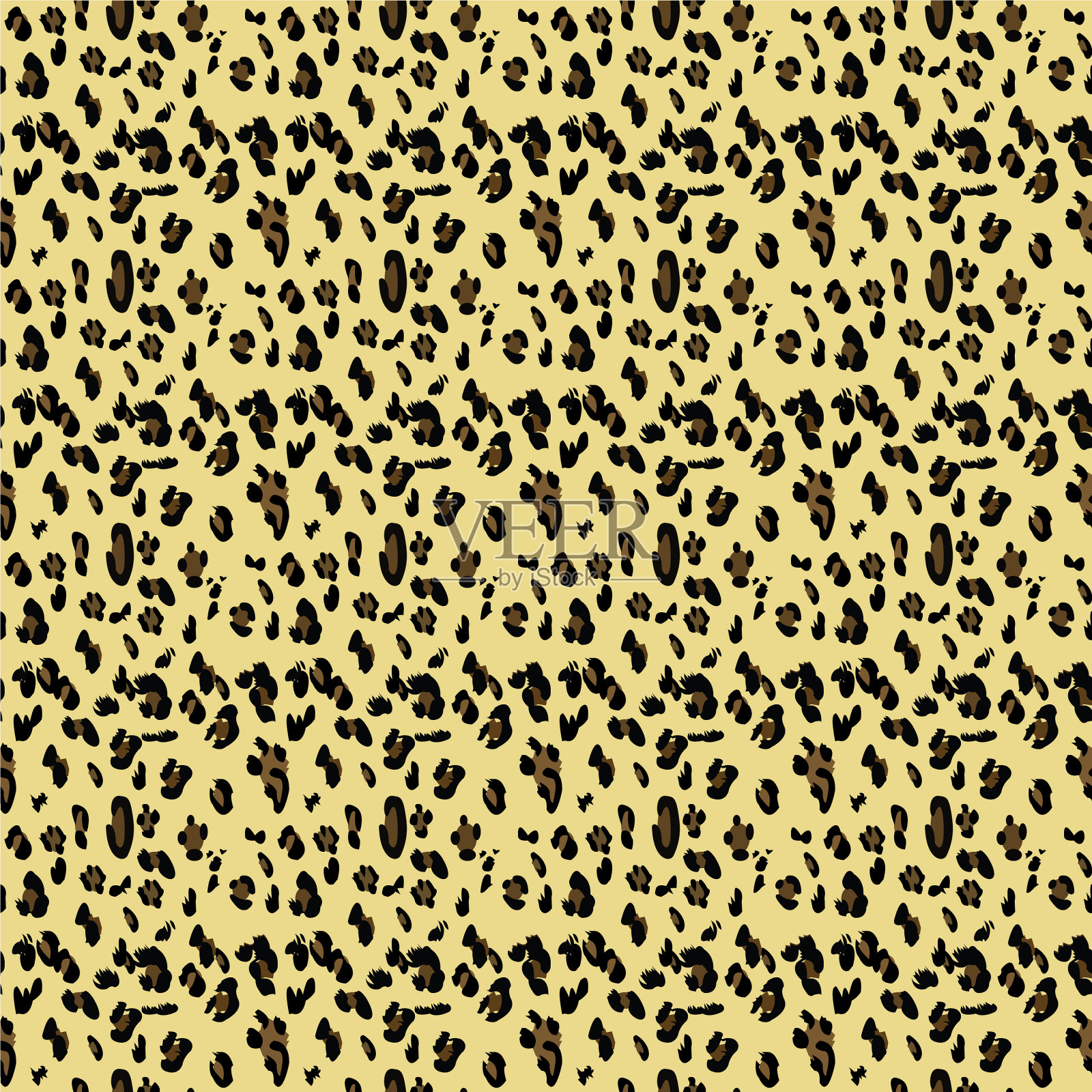 别致的豹纹棕色斑点无缝图案插画图片素材
