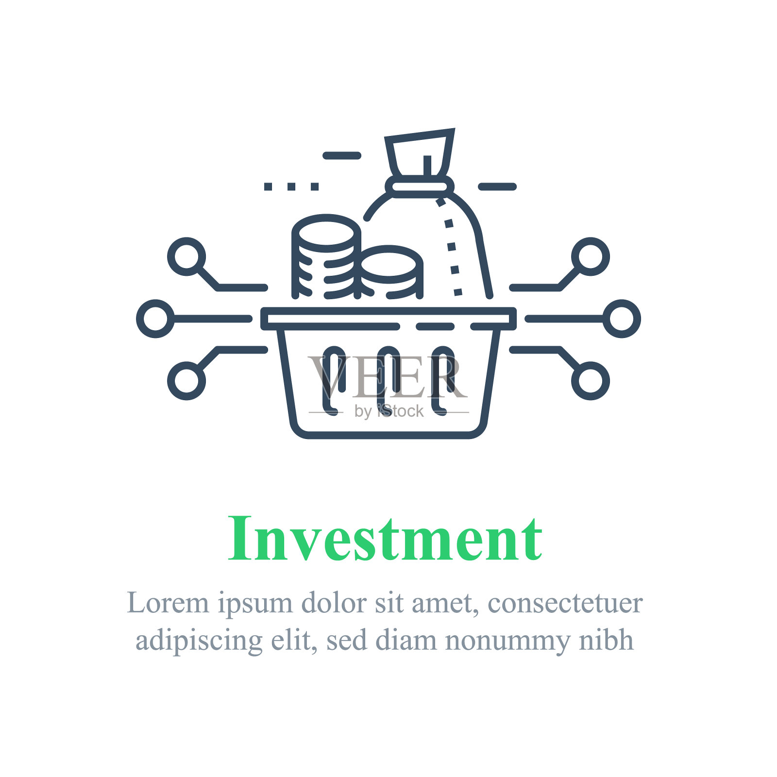 投资基金策略多元化插画图片素材