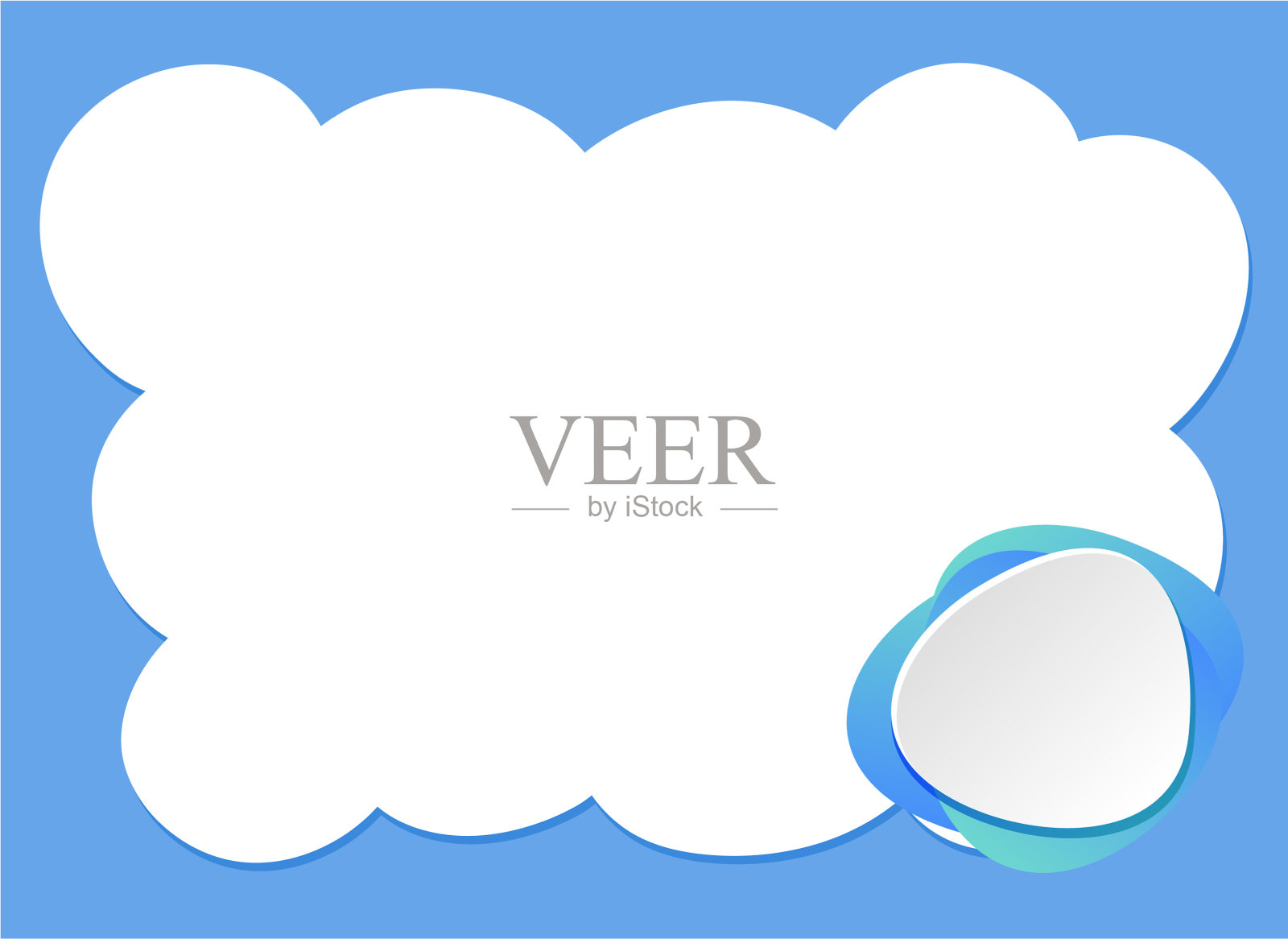 背景设计模板与蓝色框架插画图片素材