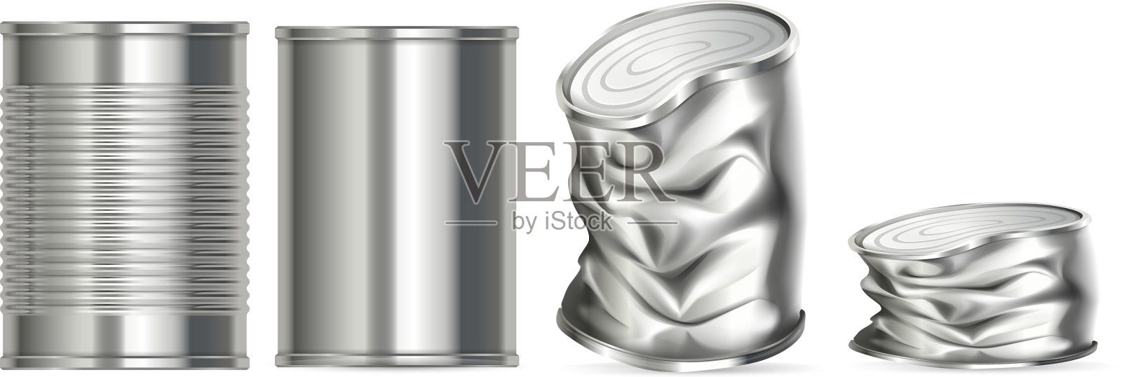 没有标签的铝罐插画图片素材