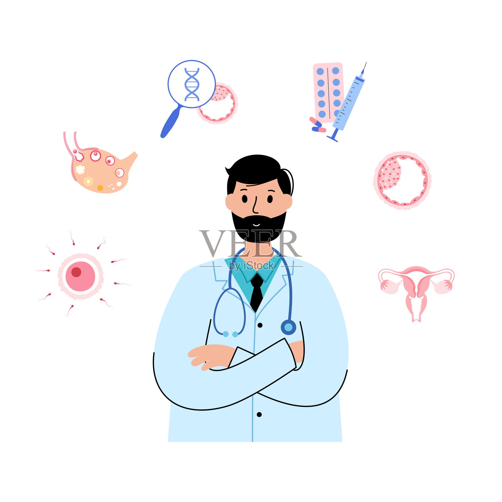 人类的生育能力插画图片素材