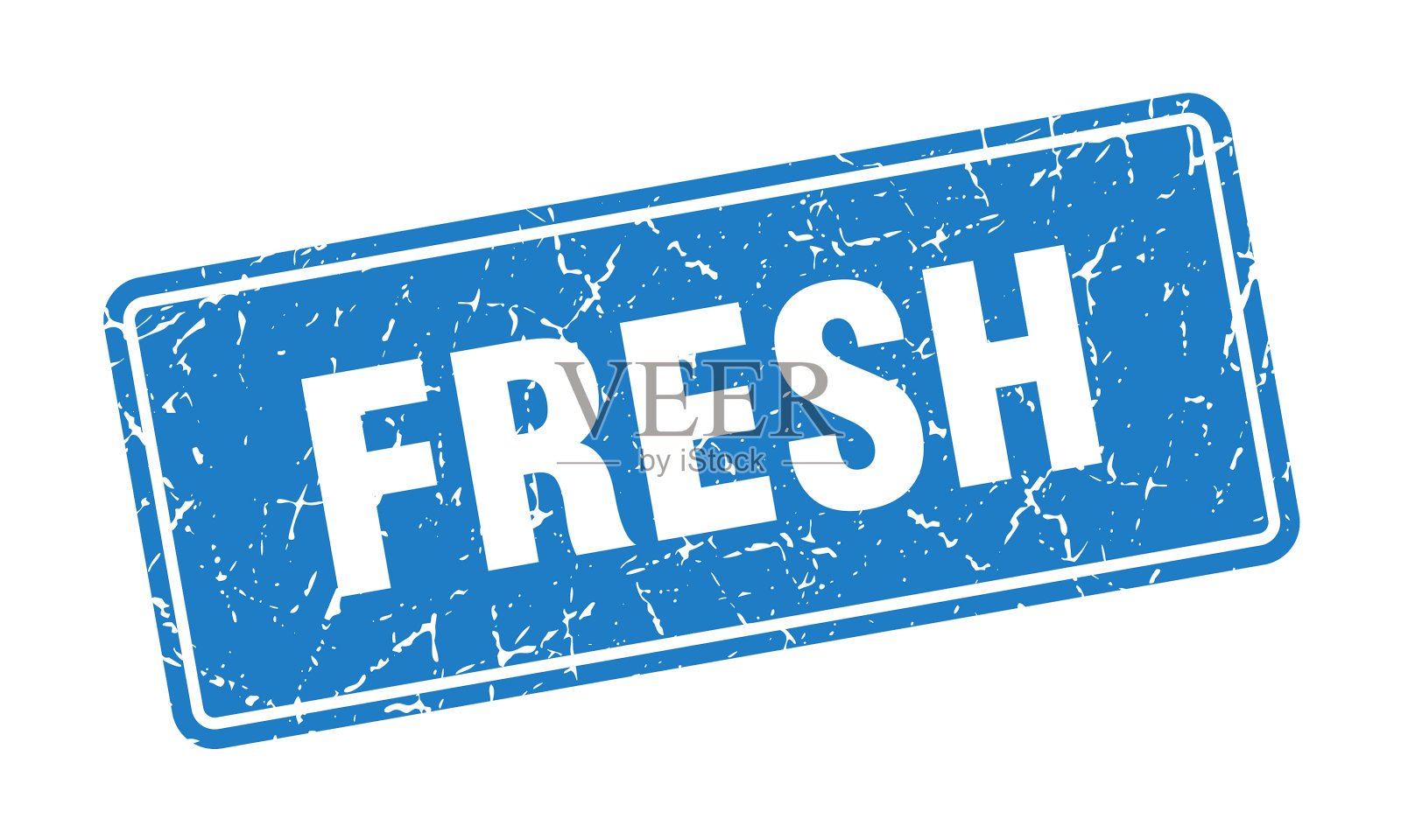 新鲜邮票新鲜复古蓝色标签标志插画图片素材