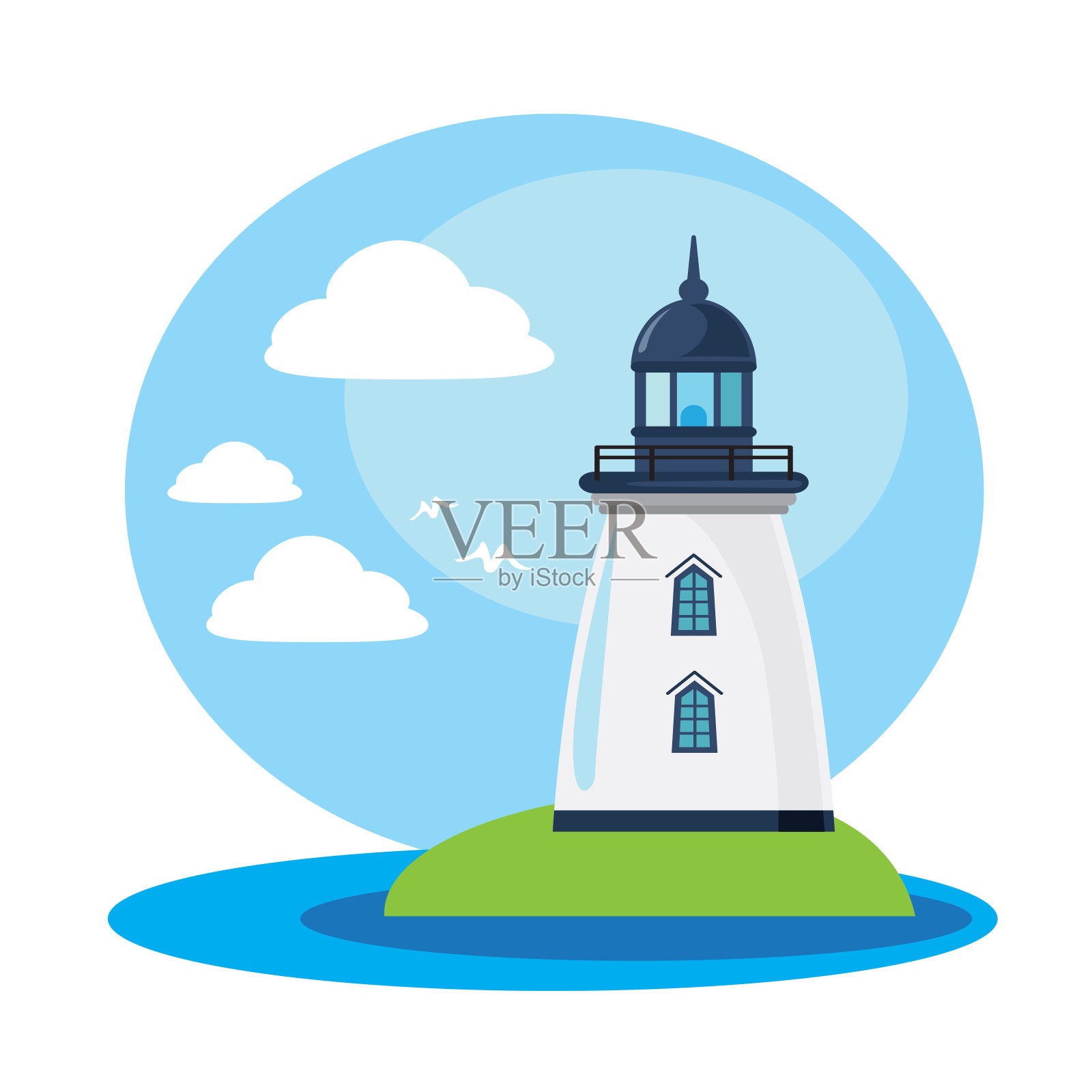 灯塔设计元素图片