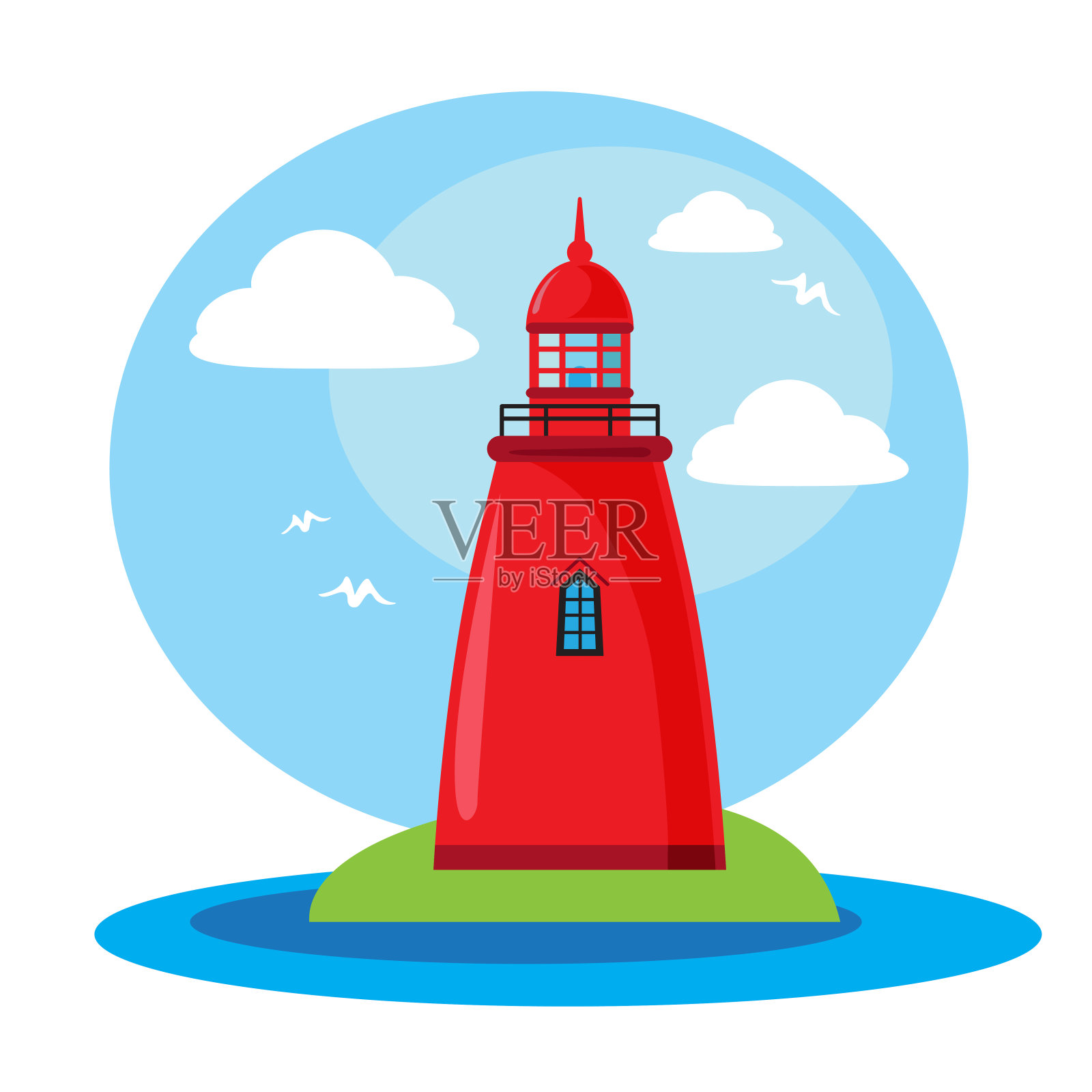 灯塔设计元素图片