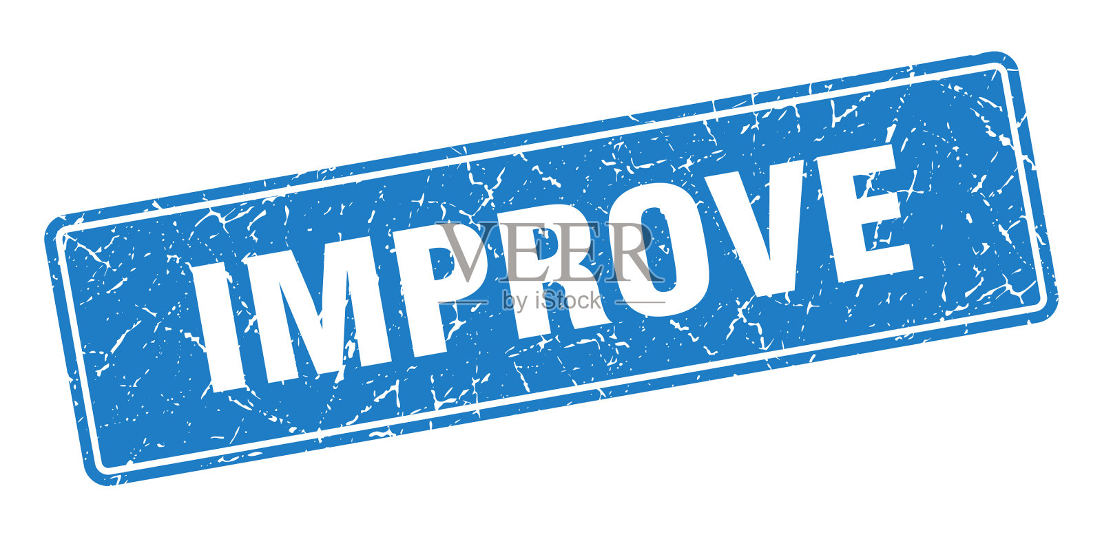 改进邮票改进老式蓝色标签标志插画图片素材