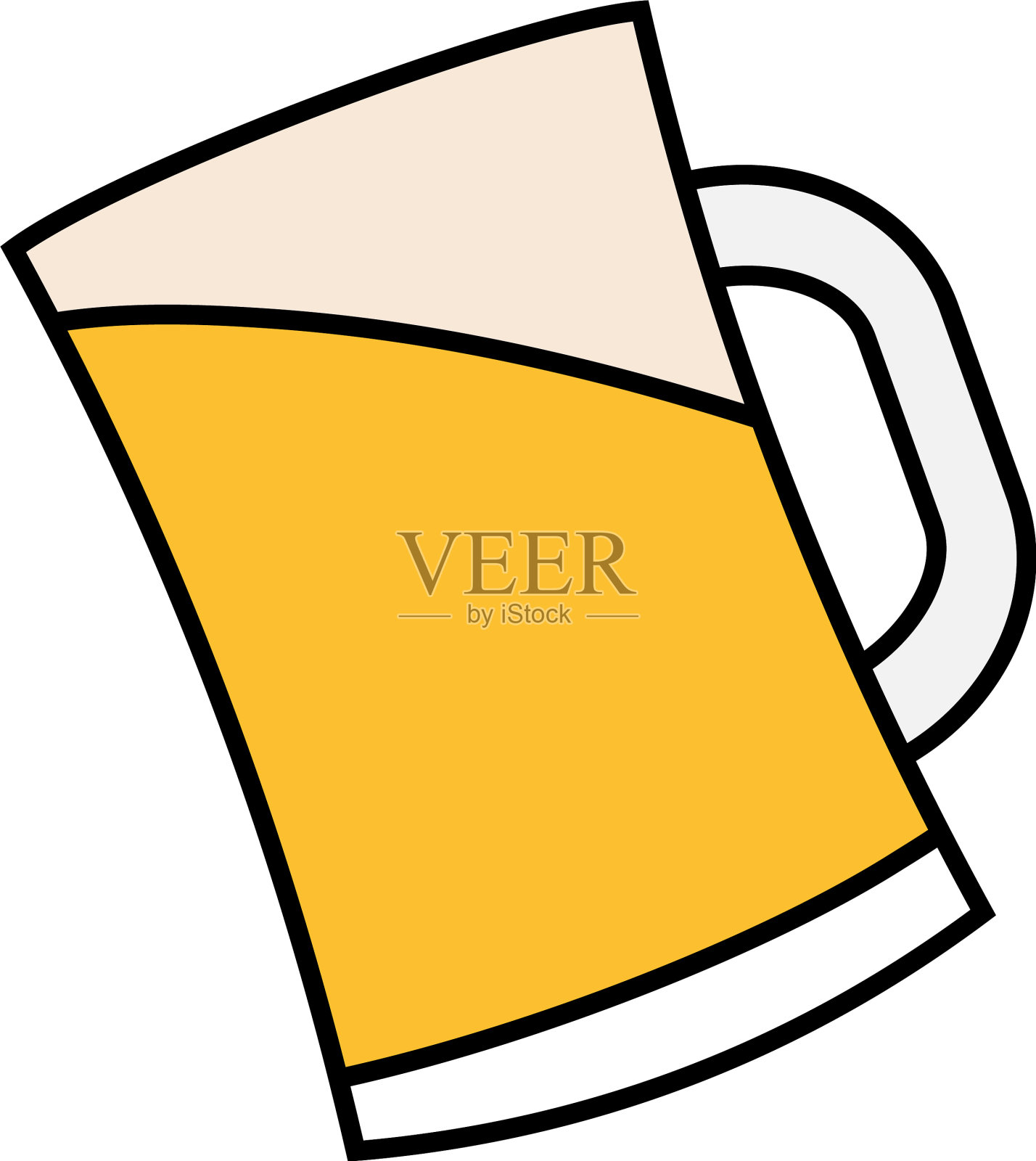 孤立啤酒杯图标插画图片素材