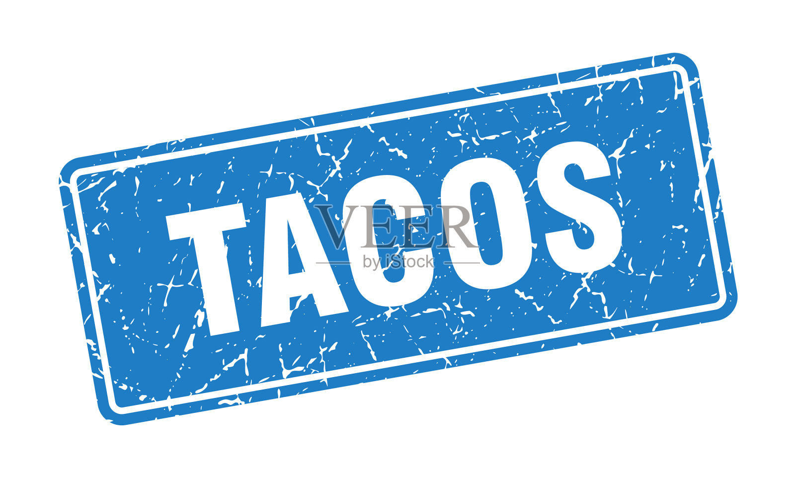 玉米饼邮票玉米饼复古蓝色标签标志插画图片素材