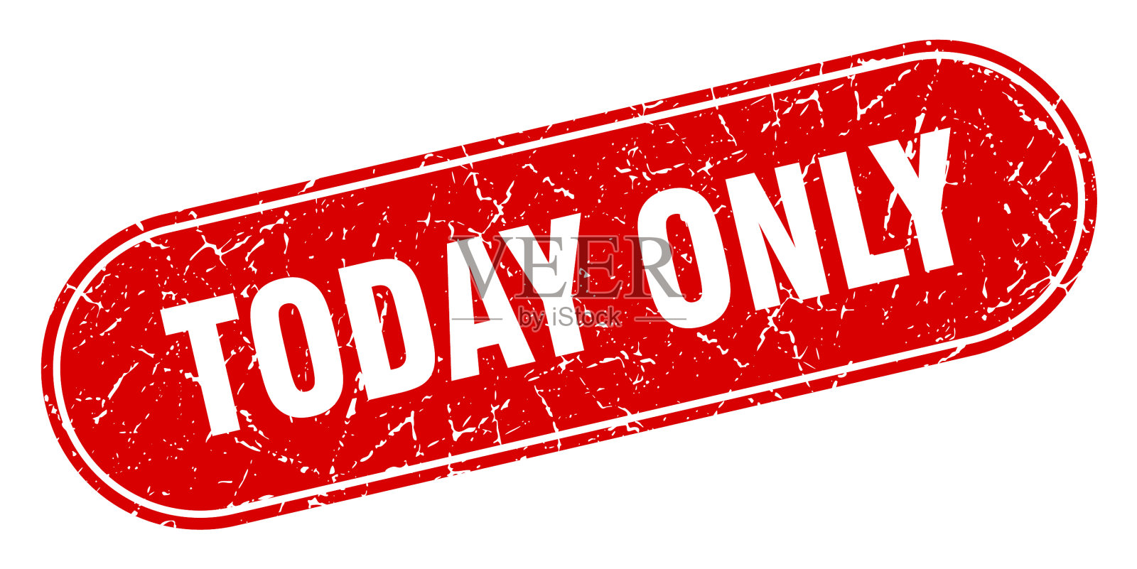 今天只签今天只签垃圾红色邮票标签设计元素图片