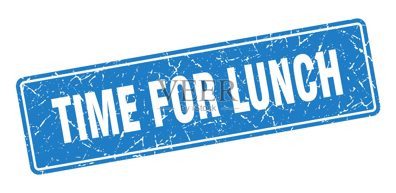 午餐时间，午餐时间，复古蓝插画图片素材