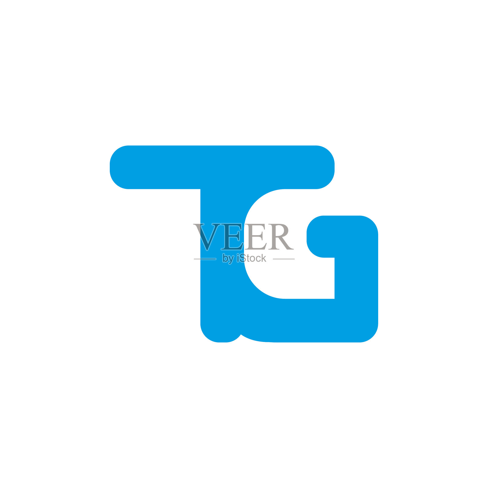Tg或gt字母标志独特而吸引人插画图片素材