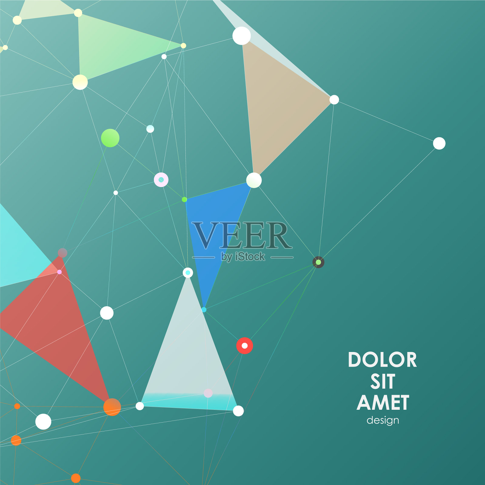 由点和线连接的抽象多边形插画图片素材