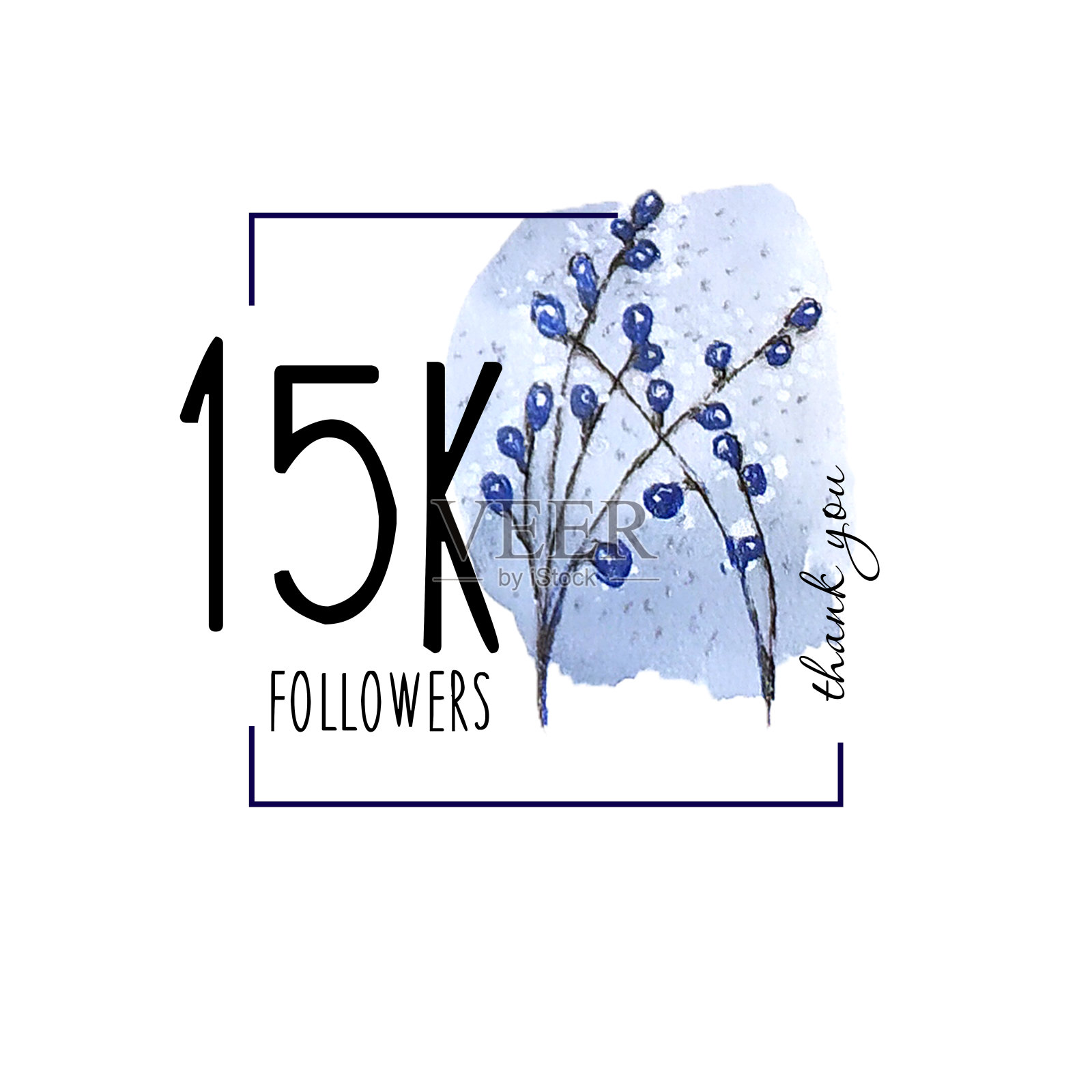 15 k追随者2插画图片素材