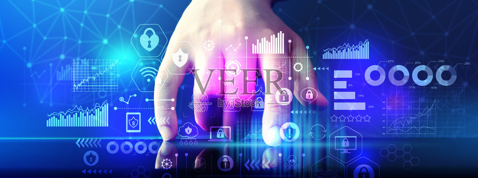 网络安全主题与平板电脑照片摄影图片