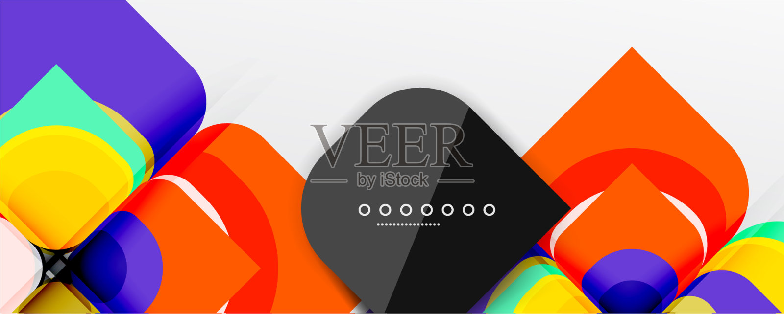 抽象背景-几何剪纸设计插画图片素材