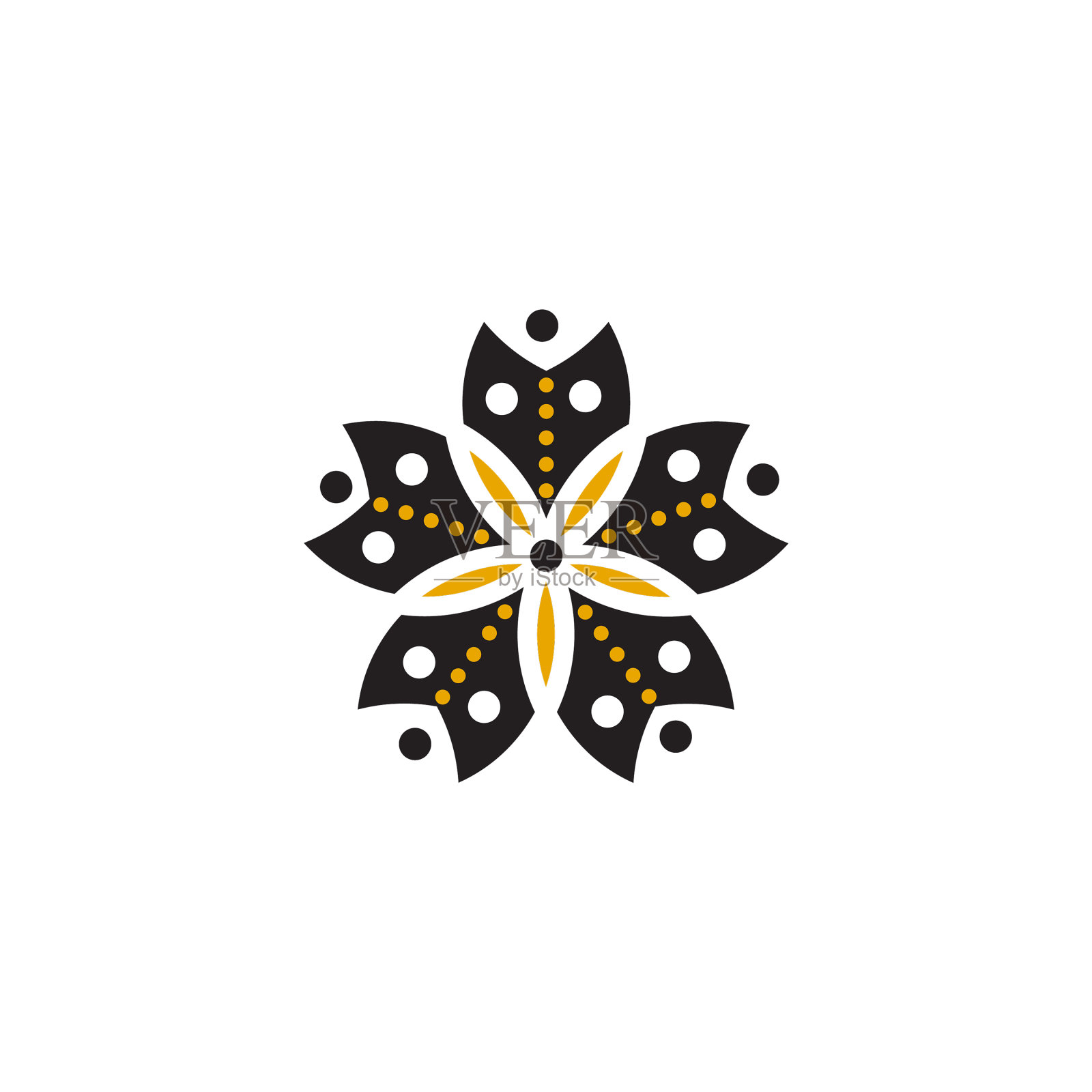 原住民艺术点画图标标志设计插画图片素材