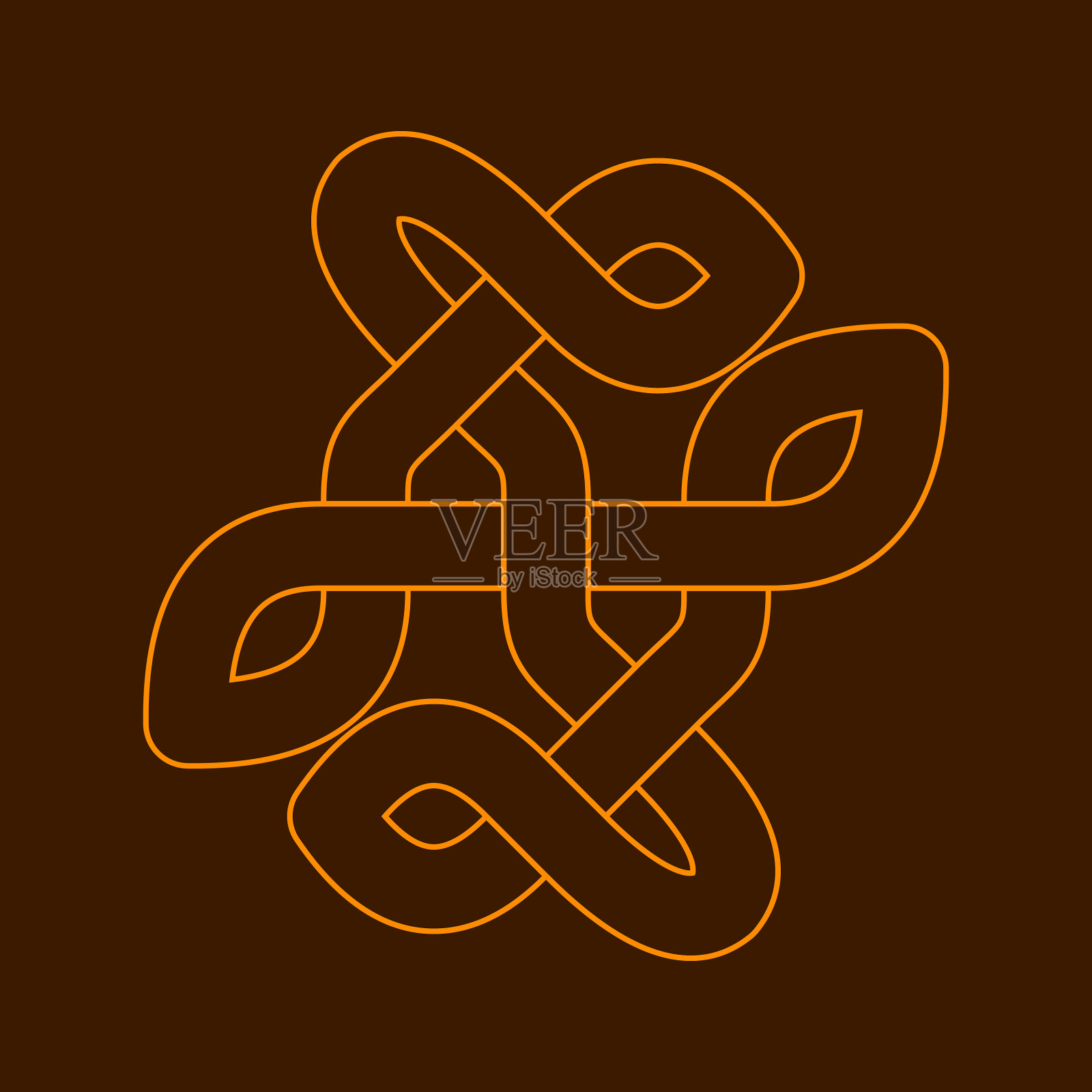 凯尔特结抽象装饰轮廓插画图片素材