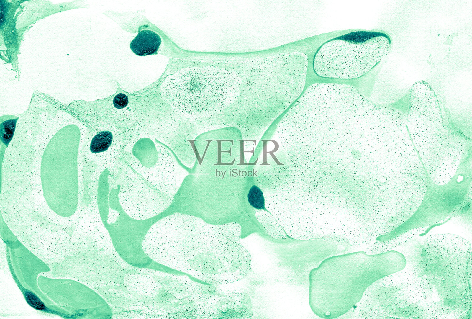 轻液体亚洲材料，时装面料。明亮的现代手绘墙纸，丙烯酸流体丙烯酸，海洋绿色水彩。白色创意水粉画艺术品照片摄影图片