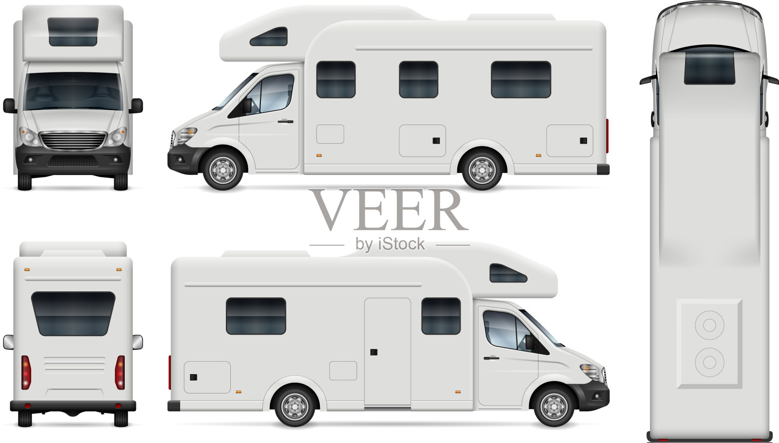 白色背景上的休闲车插画图片素材