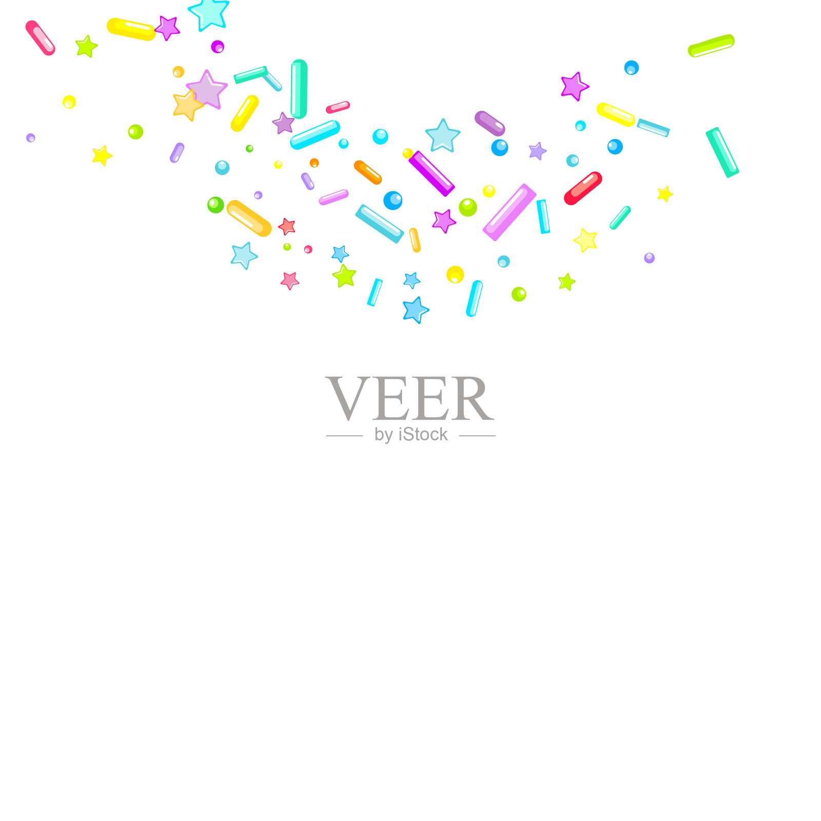 洒杯蛋糕，甜甜圈，甜点面包店插画图片素材