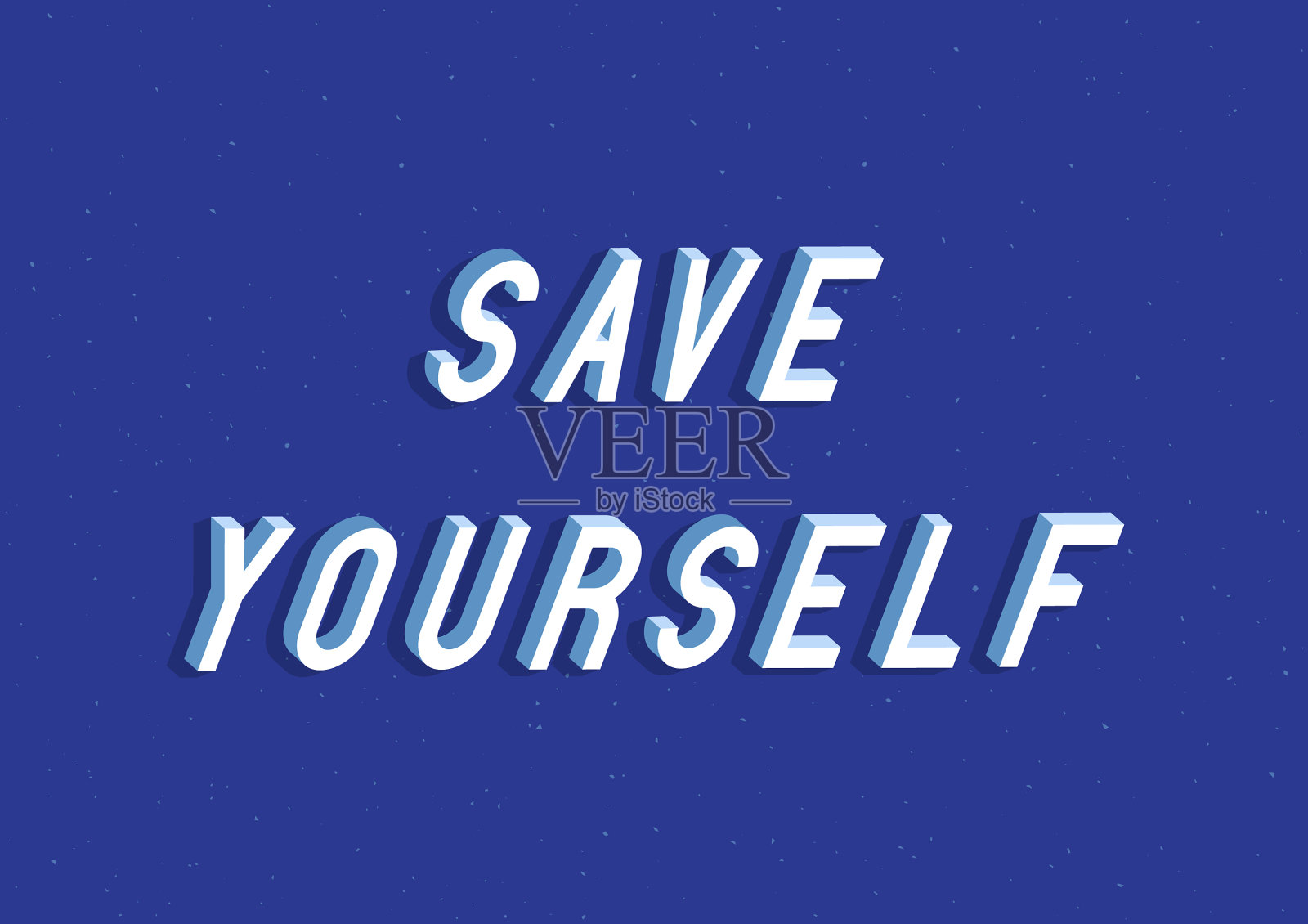 保存自己的文本3d等距效果插画图片素材