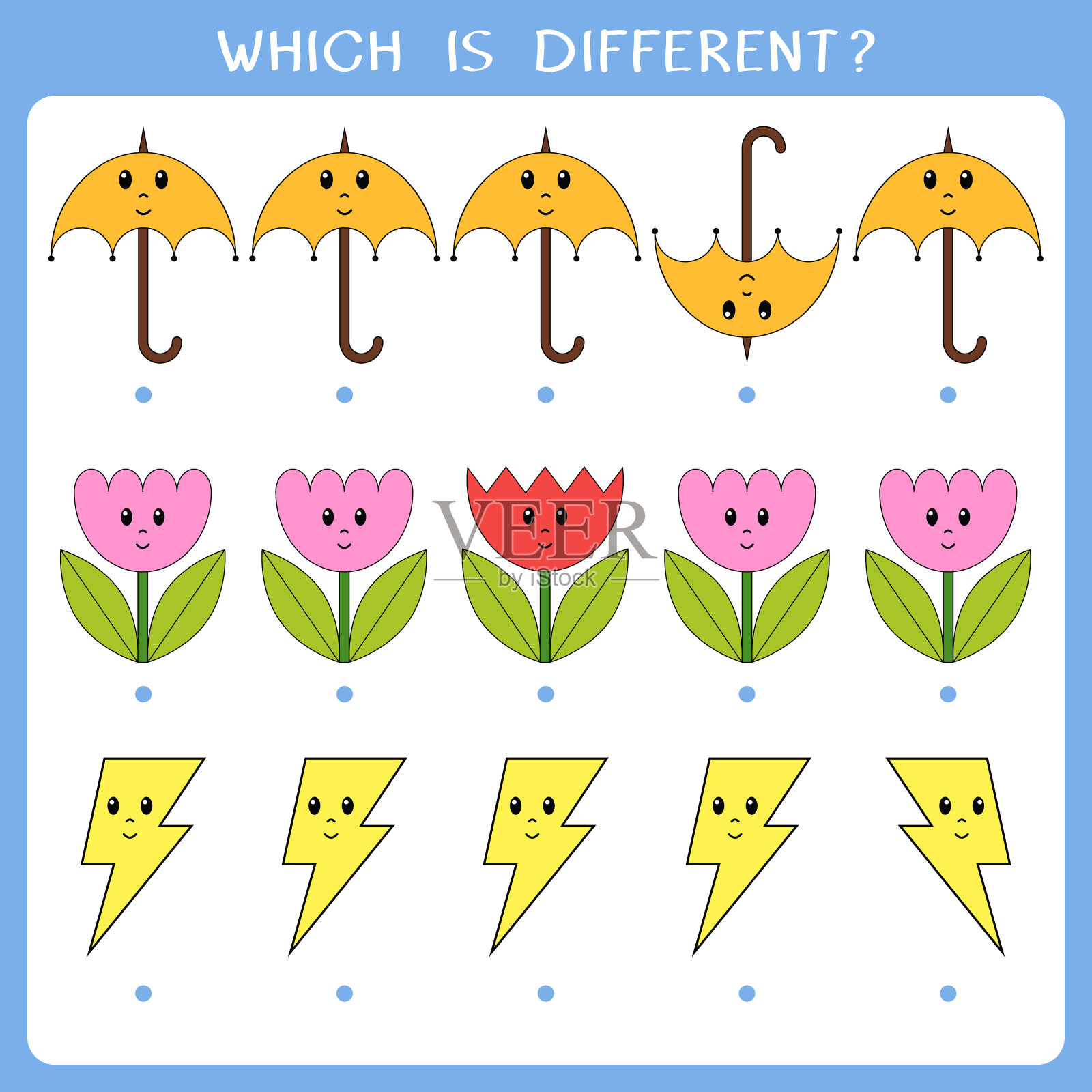 简单的逻辑游戏的孩子插画图片素材