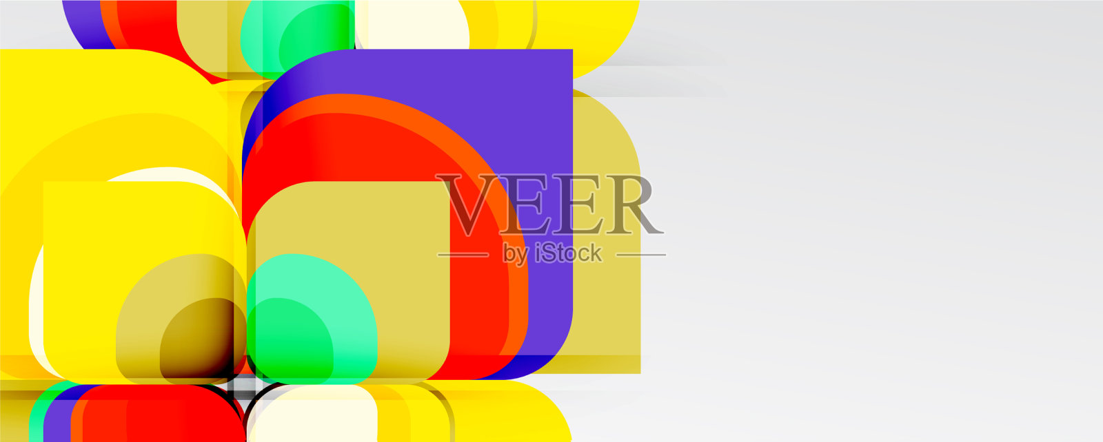 抽象背景-几何剪纸设计插画图片素材