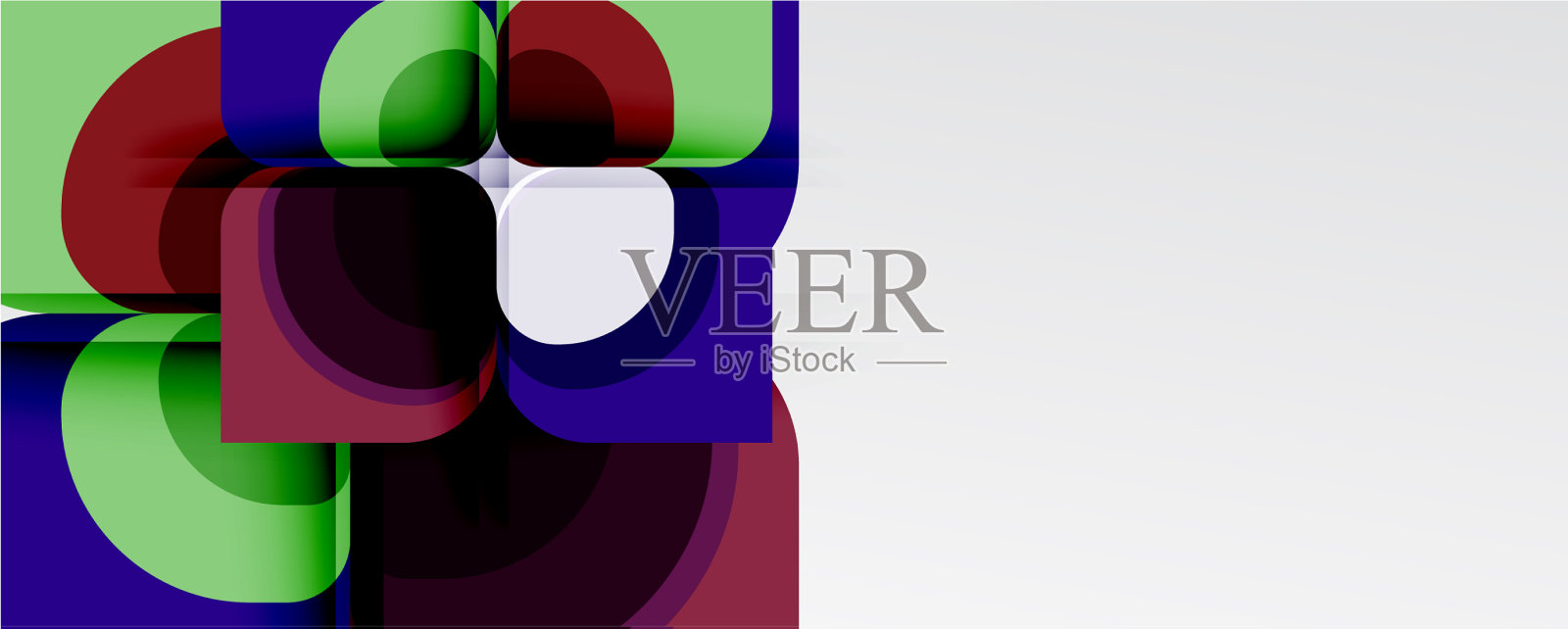 抽象背景-几何剪纸设计插画图片素材