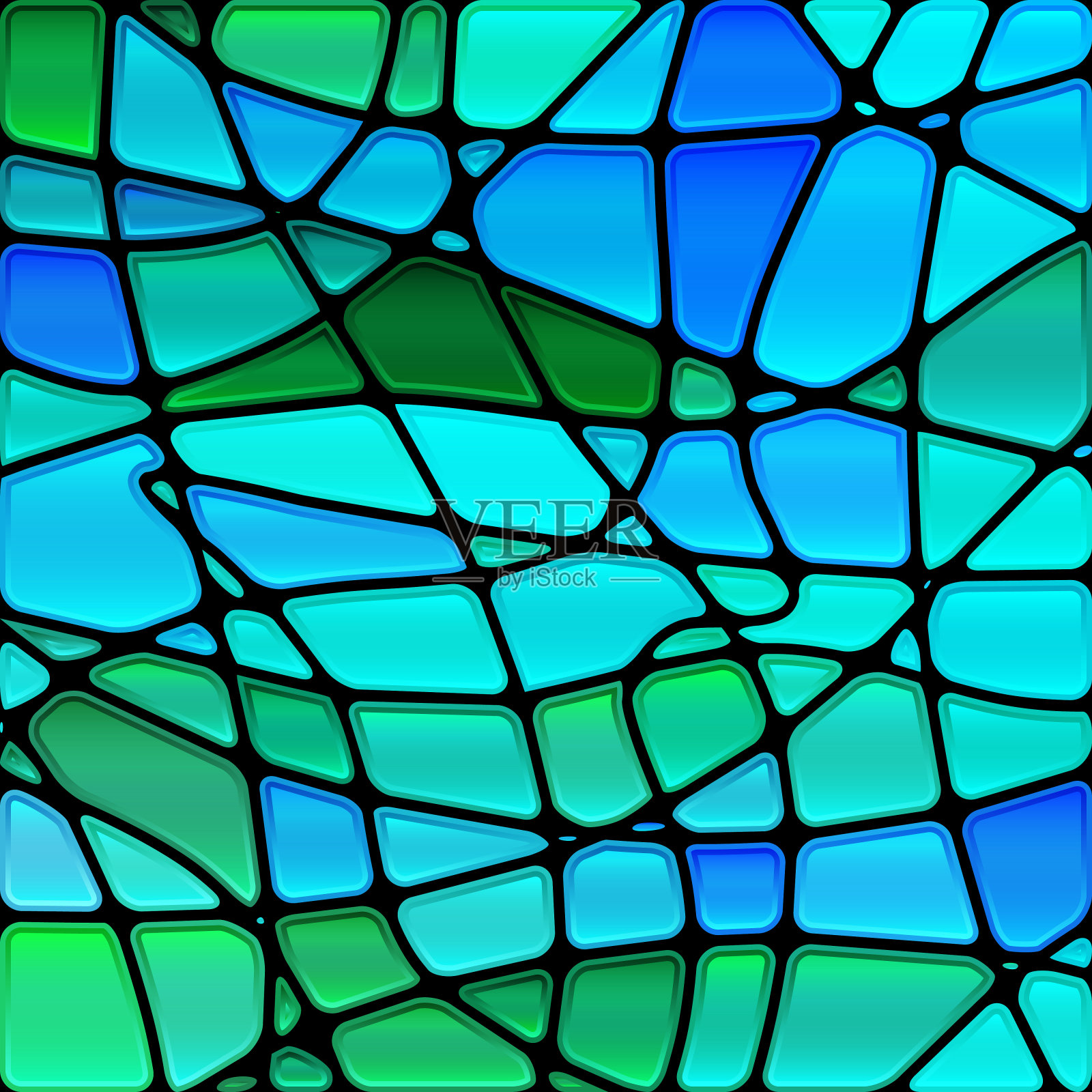 抽象彩色玻璃马赛克背景插画图片素材