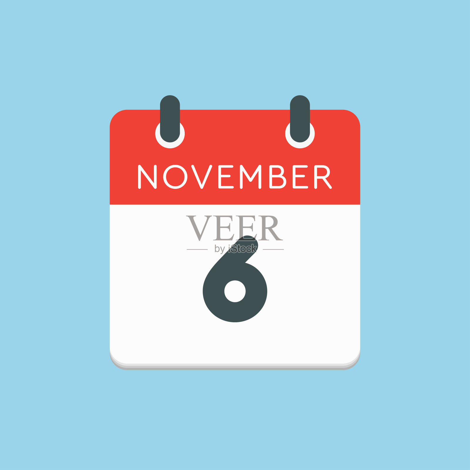 日历图标日6月，模板图标日插画图片素材