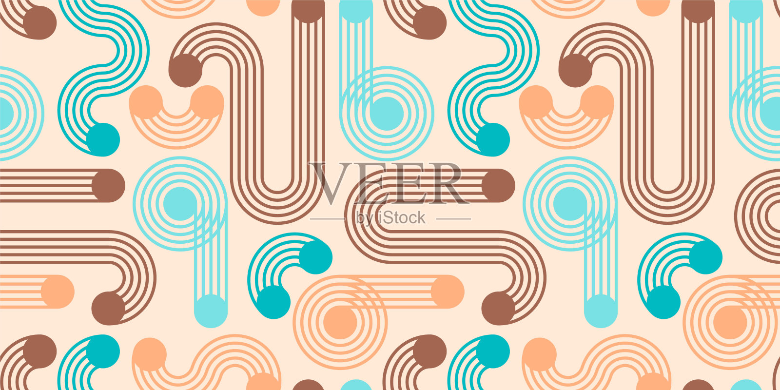 抽象的几何无缝图案。当代风格。现代设计插画图片素材