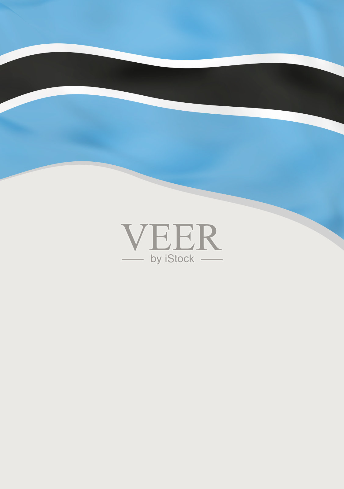 印有博茨瓦纳国旗的传单设计。向量模板。插画图片素材