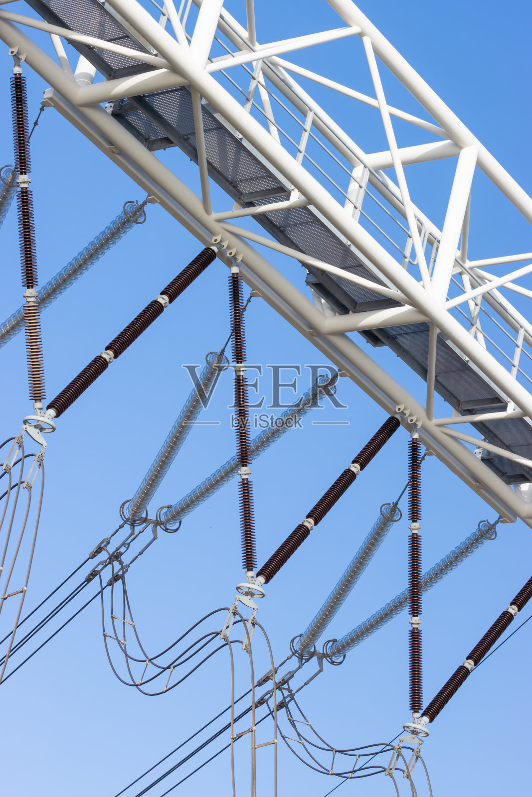 带有大型隔离器的新荷兰配电站照片摄影图片