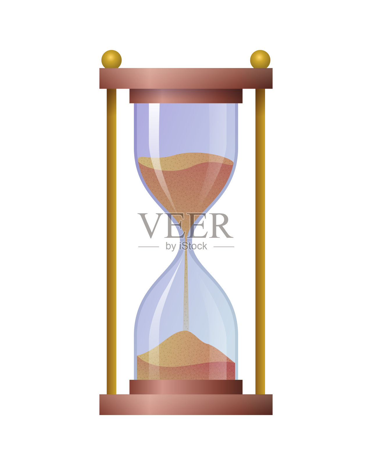 沙漏古董时间测量仪设计元素图片