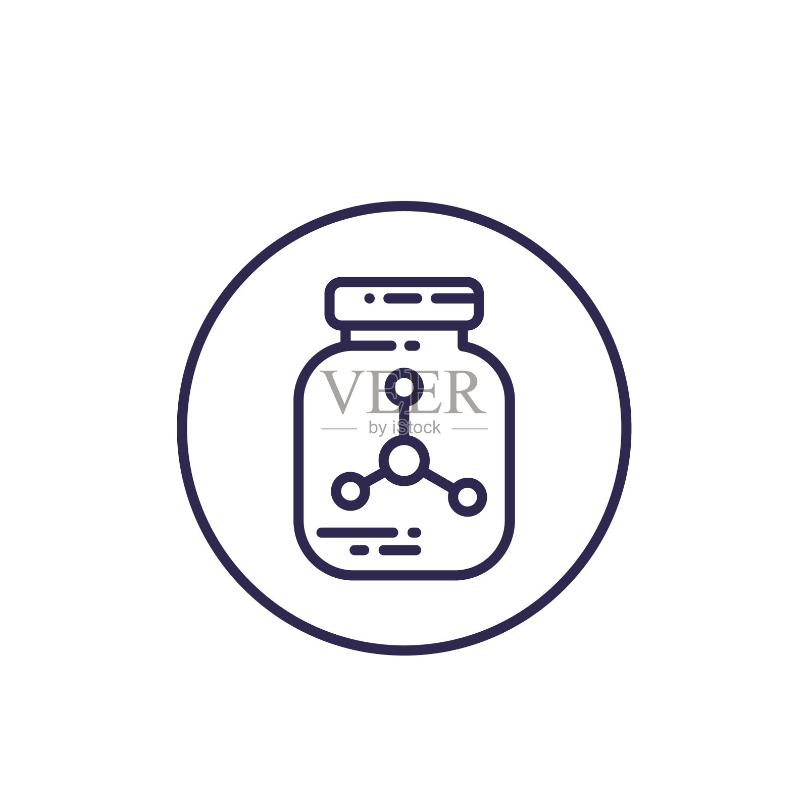 瓶内化学品线图标图标素材