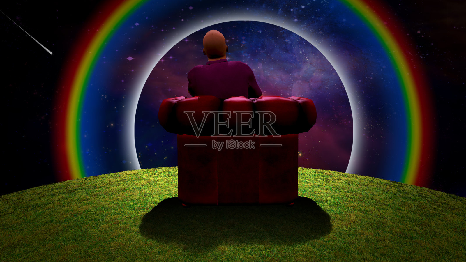 观察宇宙插画图片素材