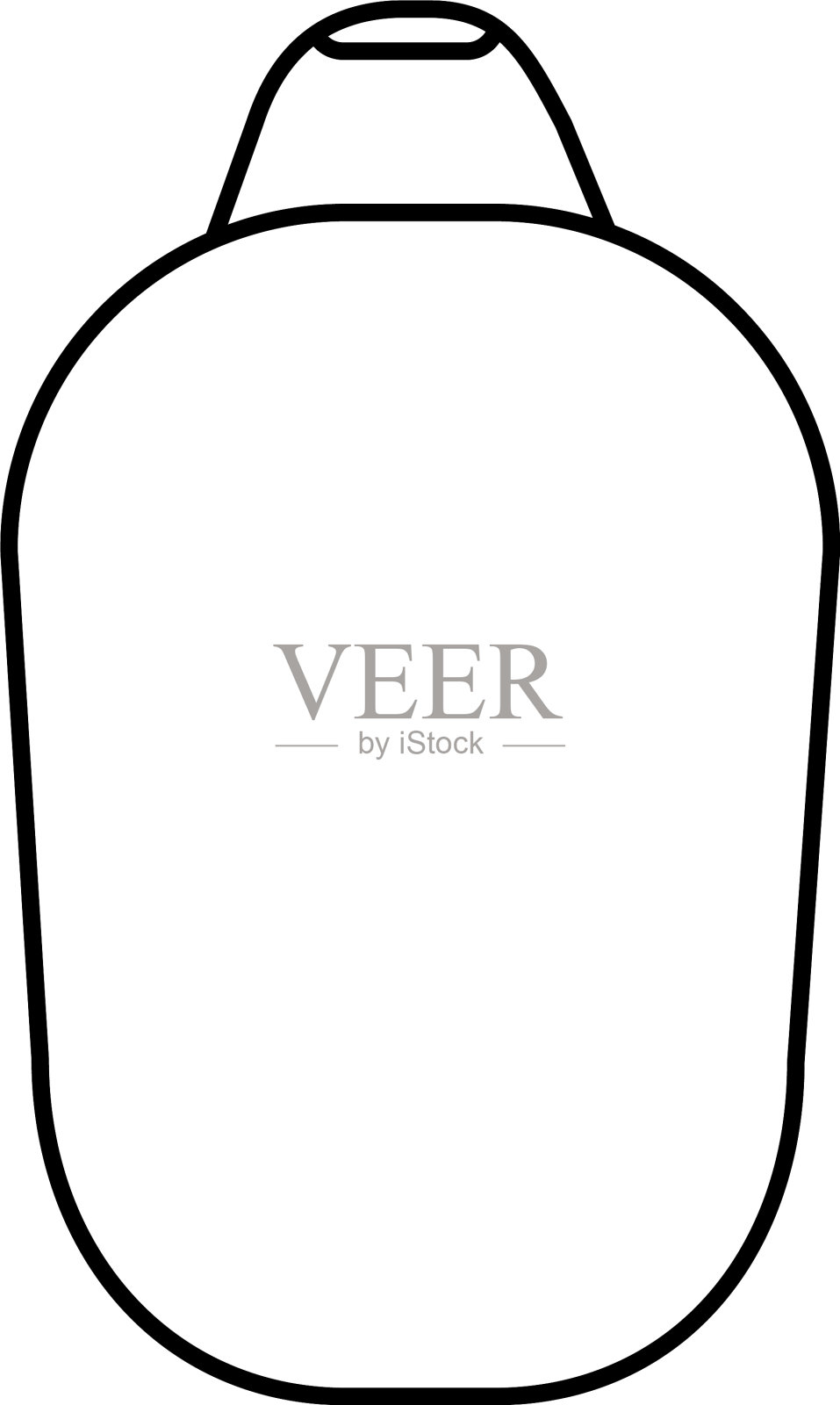 白色化妆瓶黑色笔画简洁线条插画图片素材