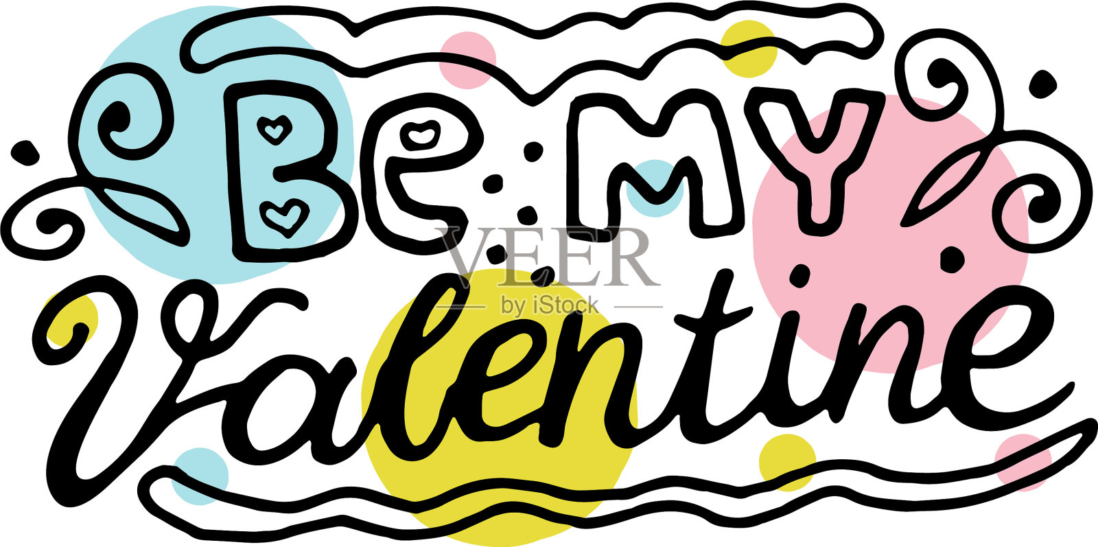 手绘字母插画图片素材