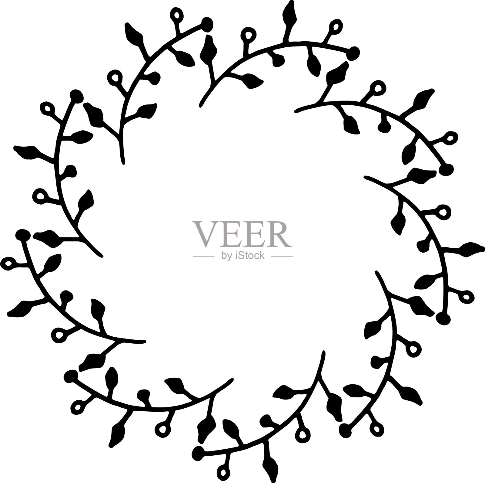 花架质朴的手插画图片素材