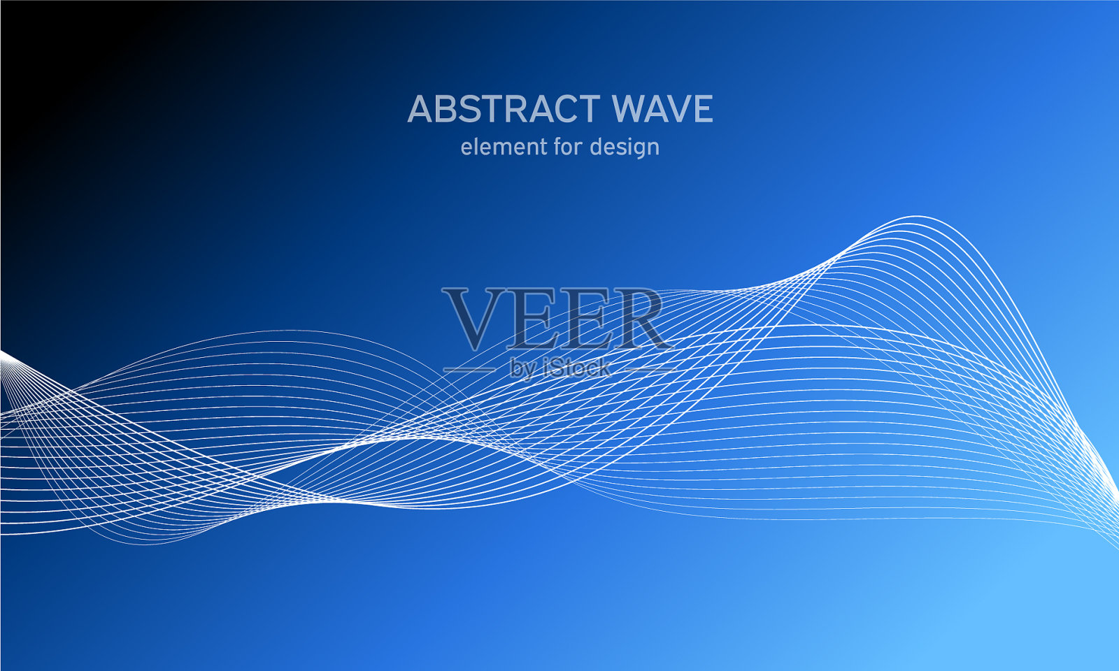 用于数字设计的抽象波浪元件插画图片素材