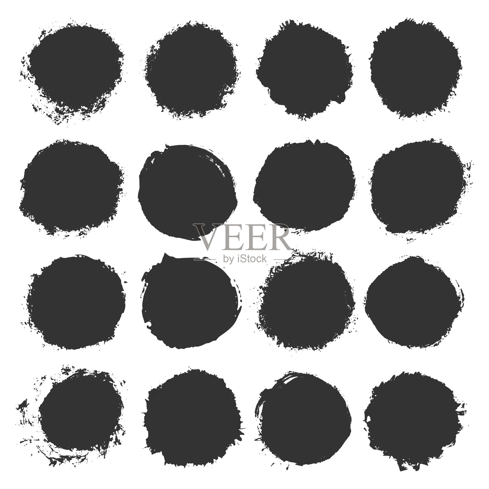 垃圾矢量墨圈捆绑，设计元素。插画图片素材