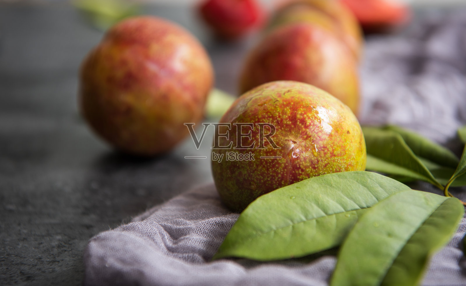 新鲜水果李子深色背景照片摄影图片