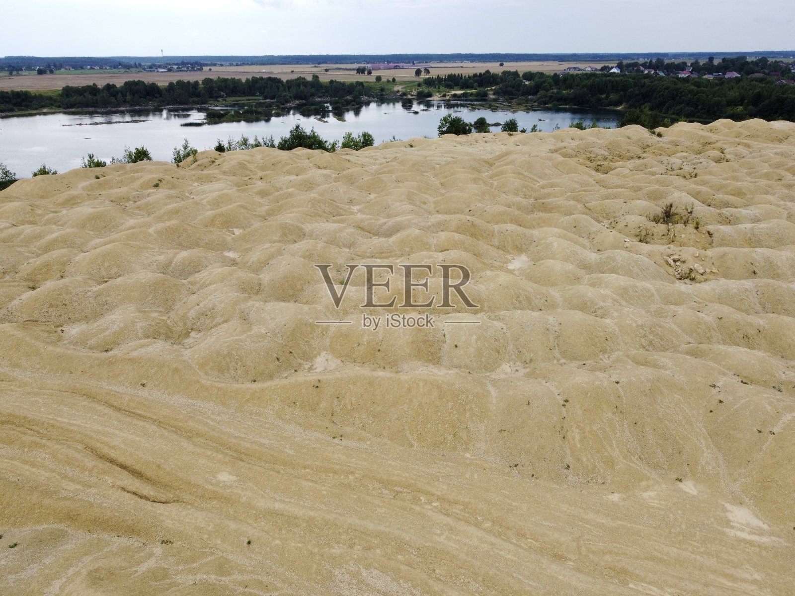 旧洪水沙坑航拍照片照片摄影图片