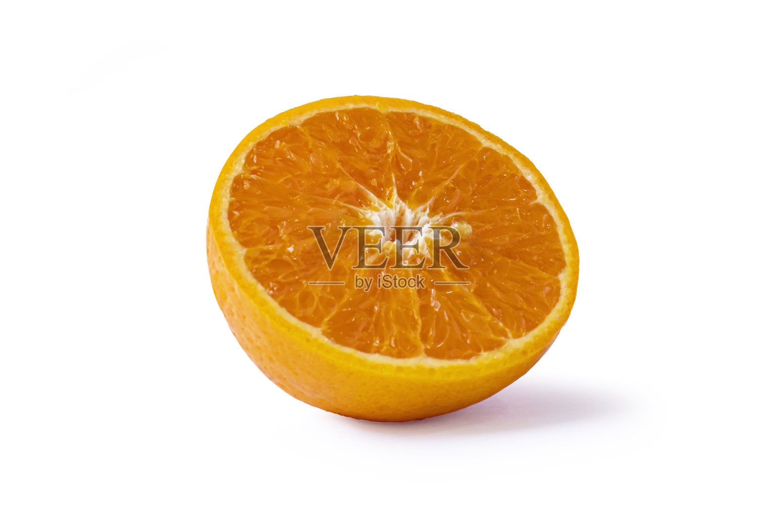 橙色切片孤立在白色背景与裁剪路径。照片摄影图片