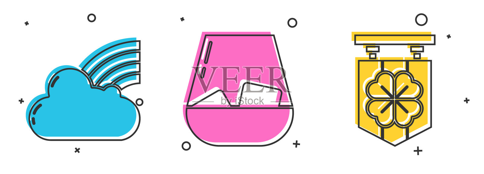 用云雾玻璃威士忌和图标素材