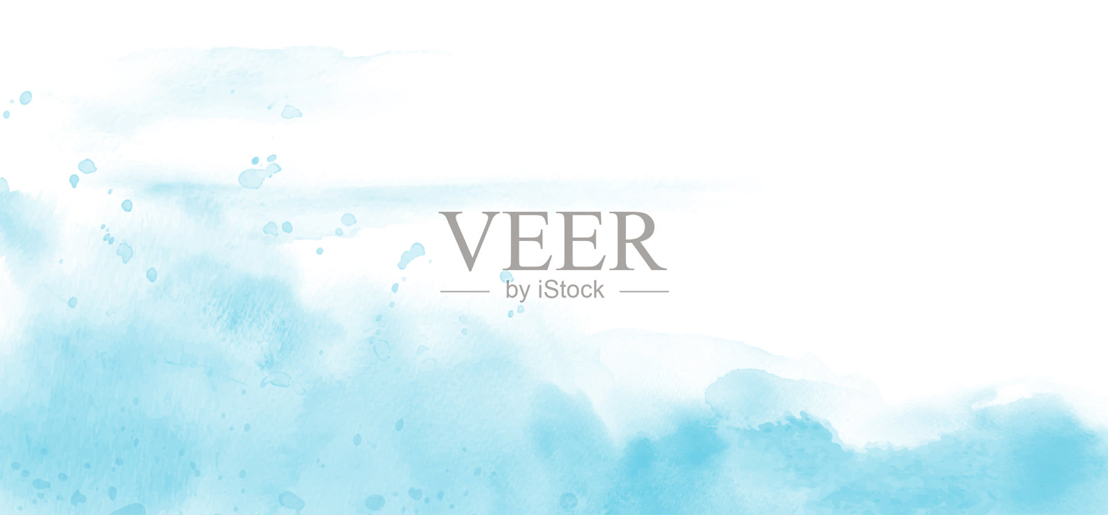 抽象的浅蓝色水彩纹理为背景插画图片素材