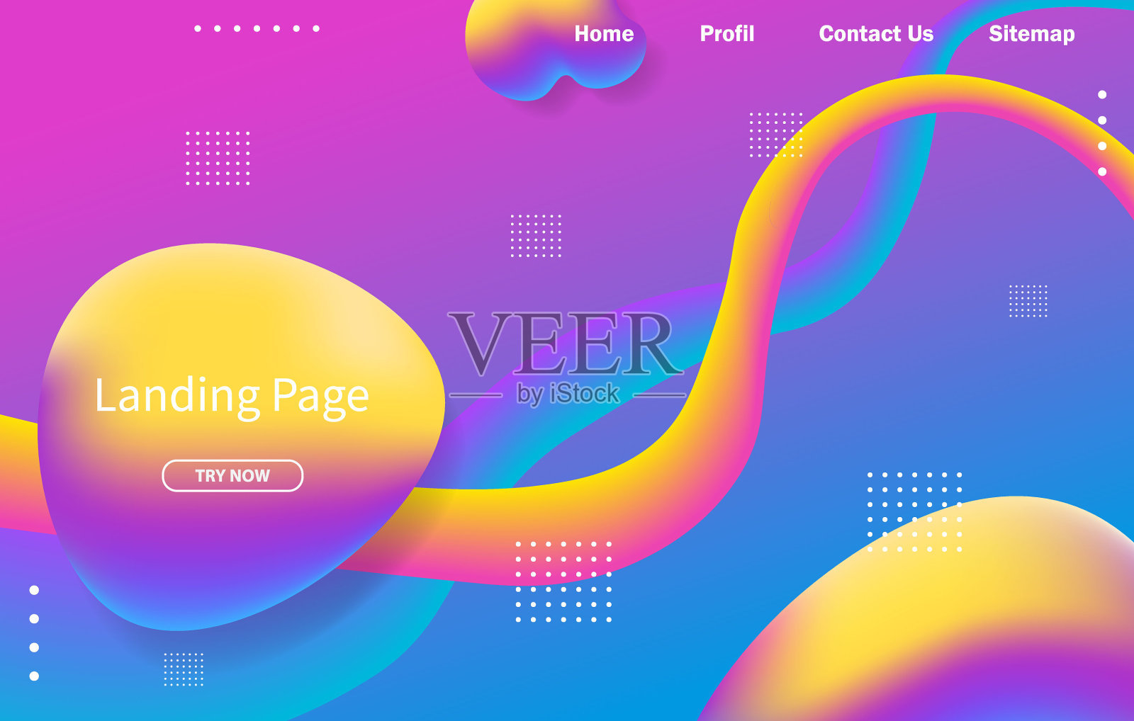 摘要液体梯度插画图片素材