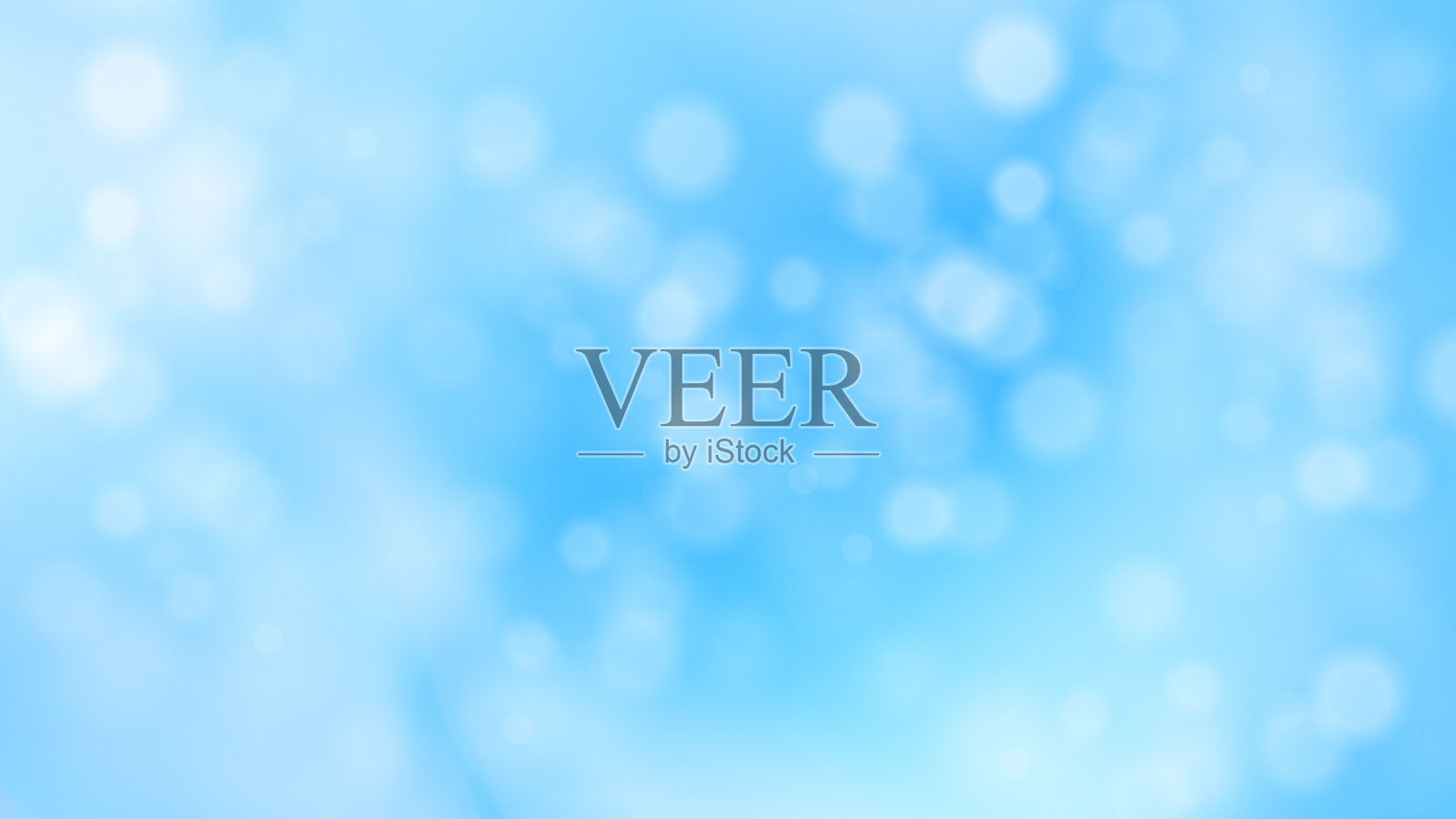 圣诞冬天的雪模糊了背景。抽象蓝色圆形散景背景。矢量插图为圣诞节和新年贺卡，壁纸。插画图片素材