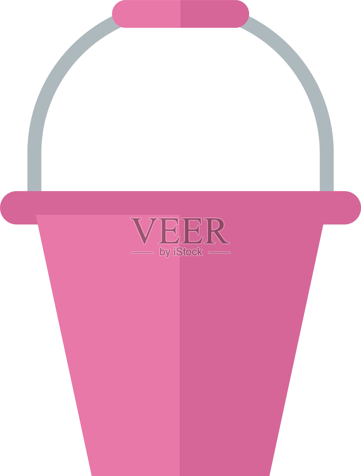 家政塑料桶平式图标插画图片素材